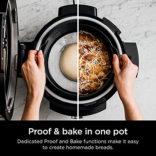 Ninja OL701 Foodi 14 in 1 SMART XL 8 Qt. Pressure Cooker Steam Fryer with SmartLid & Thermometer Auto Steam Release, that Air Fries, Proofs &...