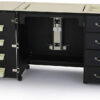 353 Norma Jean Sewing Cabinet for Sturdy Sewing, Cutting, Quilting, and Crafting with Storage and Airlift, Black Finish