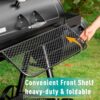 941 Sq.in. Overlarge BBQ Charcoal Grill with Offset Smoker, Black