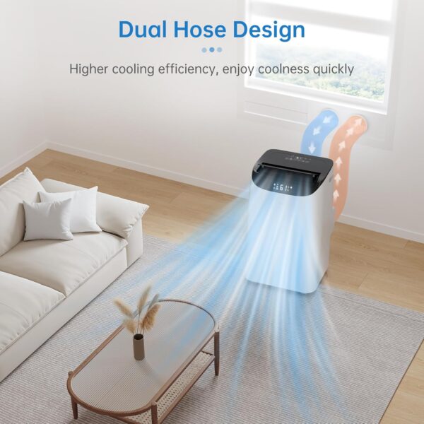 Portable Air Conditioner Cools Up to 700 Sq.Ft, 3-IN-1 Energy Efficient Portable AC Unit with Remote Control & Installation Kits for Large Room,...
