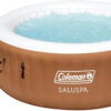 Coleman SaluSpa Miami AirJet 2 to 4 Person Round Inflatable Hot Tub Portable Outdoor Spa with 120 Soothing AirJets and Insulated Cover, Black