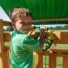Backyard Discovery Mount Mckinley Cedar Wood Swing Set with Wave Slide, Play Deck, Double Rock Wall, Rope Ladder, Web Swing, Belt Swings, Toy...