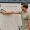 Rubbermaid Resin Outdoor Storage Shed With Floor (7 x 7 Ft) Weather Resistant Gray Organization for Home/Backyard/Garden Tools/Lawn Mower/Bike...