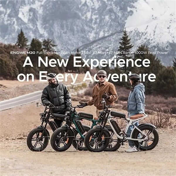 1000W Electric Bike for Adults, Retro-Style, 28mph, 94 Miles Range, 20 x4.0 Fat Tires, Full Suspension, UL Certified