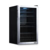 Beverage Refrigerator Cooler | 126 Cans Free Standing with Right Hinge Glass Door