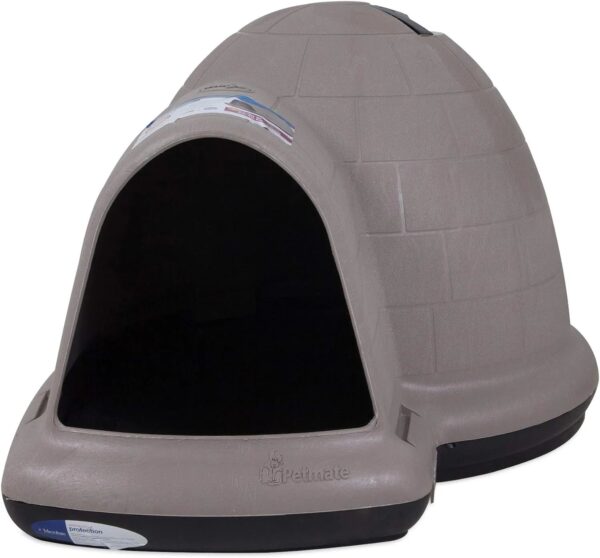 Petmate Indigo Dog House (Igloo Dog House, Made in USA with 90% Recycled Materials, All-Weather Protection Pet Shelter) for XL Dogs -90 to 125...