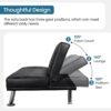 Yaheetech Convertible Sofa Bed Adjustable Couch Sleeper Modern Faux Leather Home Recliner Reversible Loveseat Folding Daybed Guest Bed, Removable...