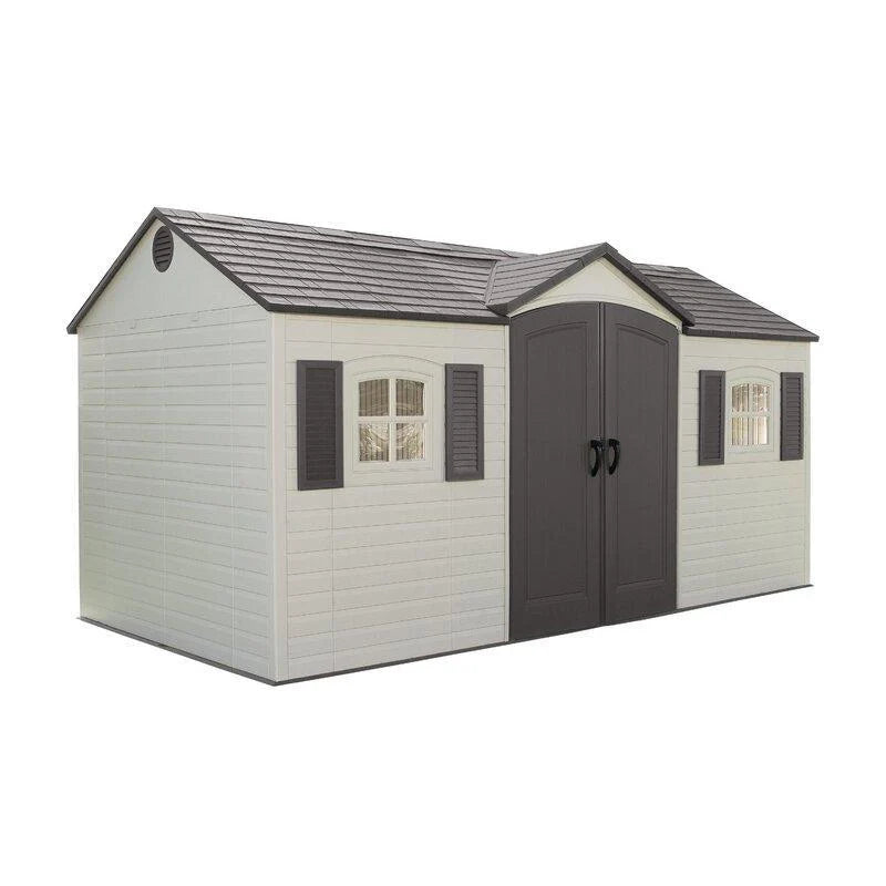 97c129b6c775cab33d4728f7f6b22310ecda8c5a4b67db33ccfc841524782ee1 Side Entry 15 ft. W x 8 ft. D Plastic Storage Shed