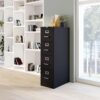 STAPLES 4-Drawer File Cabinet, Lockable, Black, 25"D x 15"W
