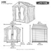 8 ft. W x 5 ft. D Plastic Storage Shed