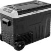 12 Volt Refrigerator, 53QT(50L) Electric Cooler, Portable Freezer 12V/24V DC 110-240V AC, 12V Fridge -4 ~68 , 12V Cooler with Wheels & 2 Baskets...