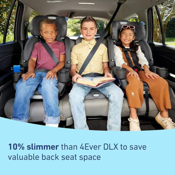 4Ever DLX 4-in-1 Car Seat, Charlie | Infant to Toddler Car Seat, with 10 Years of Use | Rear-Facing, Forward-Facing and Booster Modes | Safe,...