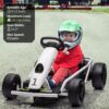 24V Go Kart for Kids 8-12, 300W*2 Motors, 9Ah Battery, 8MPH Speed, Music, Horn, 175lbs Max Load White