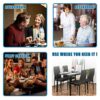 FDW Dining Table Set Glass Dining Room Table Set for Small Spaces Kitchen Table and Chairs for 4