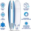 Wavestorm 8ft Classic Surfboard // Foam Wax Free Soft Top Longboard for Adults and Kids of All Levels of Surfing