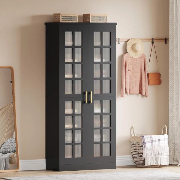 Tribesigns 71-Inch Tall Shoe Cabinet with Doors, 8-Tier Shoe Storage with Adjustable Shelves, Modern Shoe Organizer Shoe Rack Cabinet for Entryway...