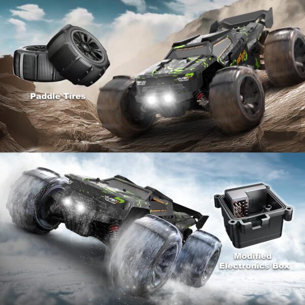 WIAORCHI 1/16 RTR Brushless Fast RC Cars, 42mph with 2 Batteries