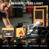 2000A Car Jump Starter with Air Compressor, 5W Solar Panel Portable Power Station, Tire Inflator 260PSI, Car Battery Charger with Inverter Dual...