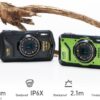 The black all-weather weather exploration camera features excellent waterproof, dustproof and shockproof capabilities, and is equipped with a...