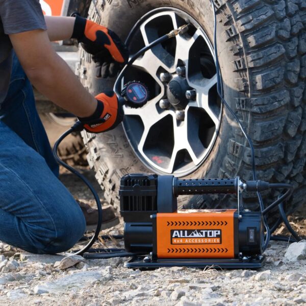 Air Compressor with Digital Pressure Gauge Tire Inflator Kit, 12V Portable Inflator 7.06ft/Min, Offroad Air Pump for Truck Tires, Heavy Duty Max...
