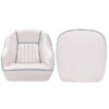 Pontoon Boat Seat, Captains Bucket Boat Seat, Back Folding Boat, Boat Cabin Seating White & Blue