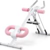 Ab Workout Equipment, Adjustable Ab Trainer Machine for Abs Workout at Home Gym, Foldable, Knee Protection, Abdominal Trainer for Stomach Workout