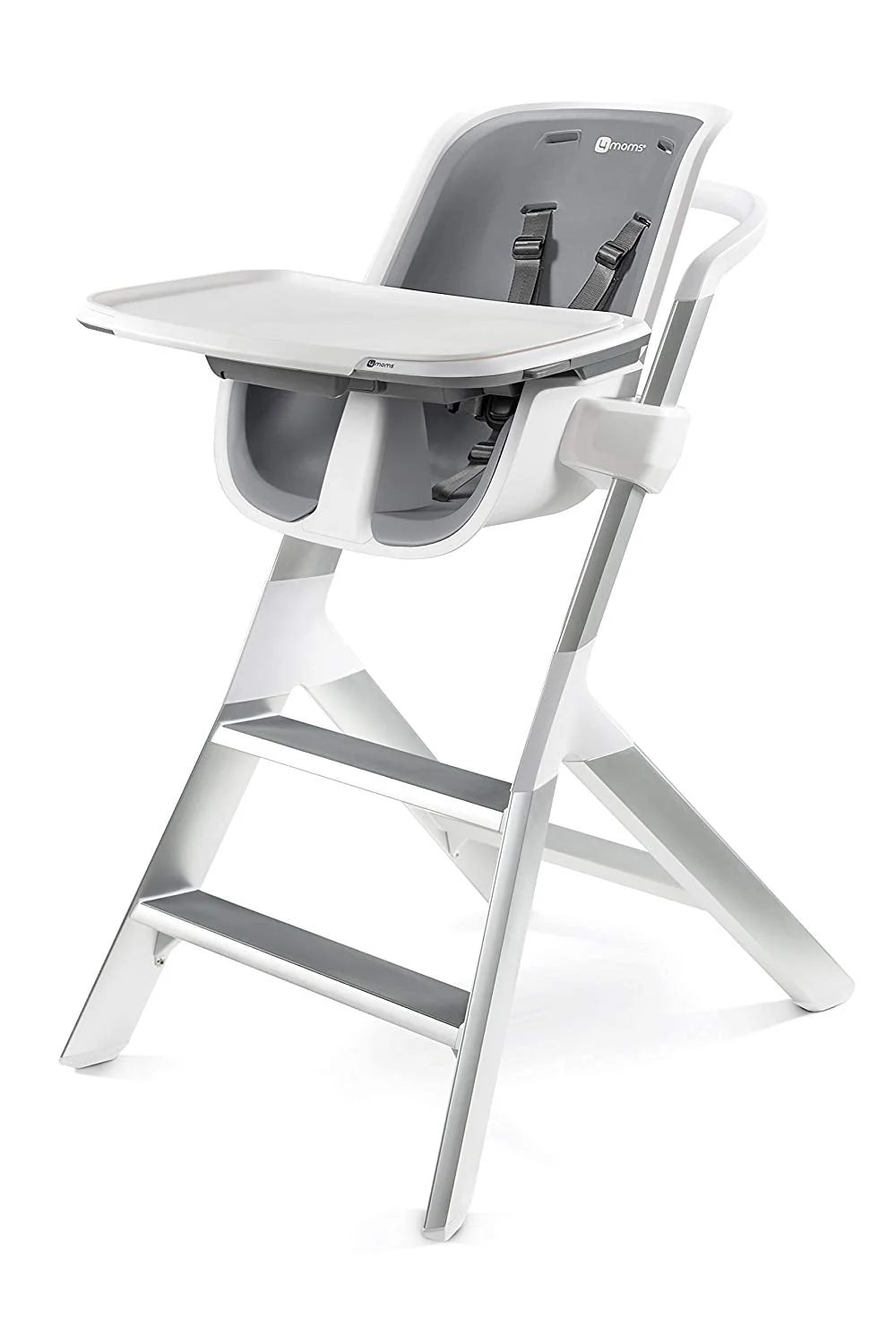 9e3a5654318453da47c6f42b12fe7462289ff81a961a780114e52ca1f3491792 4moms High Chair, White/Grey