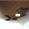 Harbor Breeze Twin Breeze II 74" Outdoor Ceiling Fan, Bronze