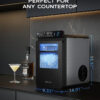 Nugget Ice Maker Countertop, Smart Pebble Ice Machine with APP Control, 44 lbs/24H Soft Pellet Chewable Ice with Self-Cleaning, Stainless Steel