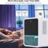 Bedroom Dehumidifier 2.2L Water Tank with Hygrometer RGB LED Light