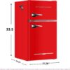 Frigidaire Retro Mini Fridge with Freezer & Side Bottle Opener-Small 2 Door Refrigerator for Office Bar or College Dorm Room-3.1 Cu Ft 19 "D x...