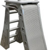 Confer Plastics 7200 Roll Guard 48" to 56" Adjustable A Frame Safety Ladder for Above Ground Outdoor Patio Swimming Pool Platform Ladder with Step...