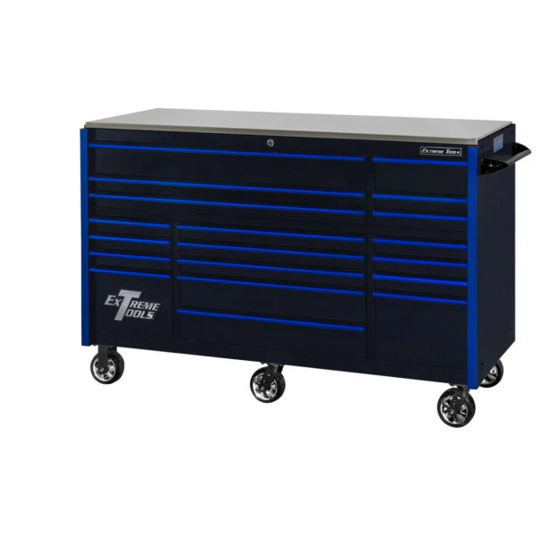 Extreme Tools RX250 Series 72-in x 30-in Roller Cabinet 19-Drawer 250 lb Drawer Slides