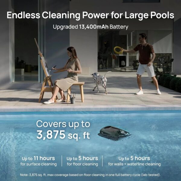 Beatbot AquaSense 2 Pro Cordless Pool Vacuum Robot, Unmatched 5-in-1 Cleaning, Surface Parking, Skims Water Surface with APP Control, Water...