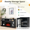 58" TV Console with 23" Fireplace Insert, Fireplace TV Stand for TVs up to 65 Inches, 1400W Electric Fireplace Heater