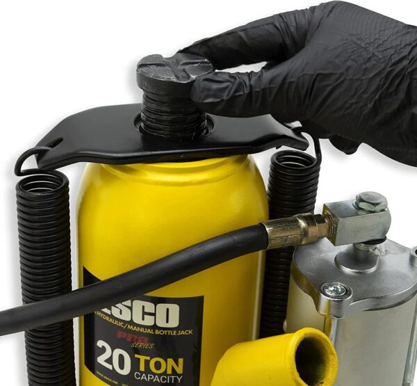 ESCO 30 Ton Pro Series Air Hydraulic Bottle Jack Heavy Duty Lifting for Automotive and Industrial Use