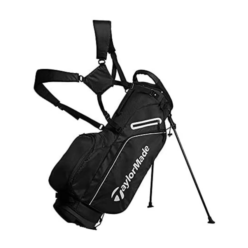 a3752e60e9cb7dbae449dbc26dad78d37c566d64eb4c55fd598e449e829baad5-1 TaylorMade 5.0 ST Stand Bag, Black/White
