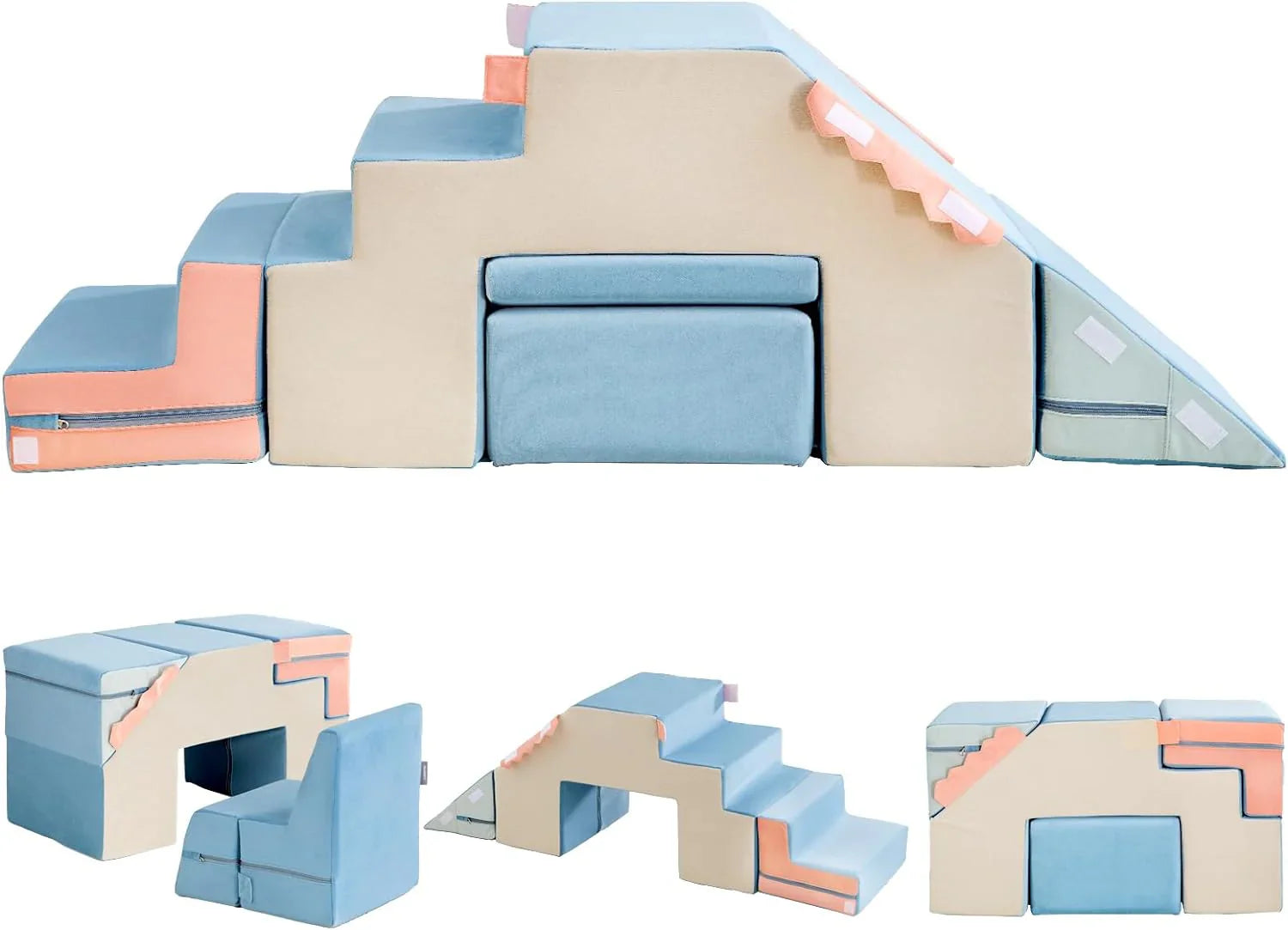 a52828c9cea92fdf18e8d1337310bdf83016ab139cbb7e8aca35ebe83c15cb07 4 in 1 toddler foam climbing blocks, indoor soft climbing and crawling toys