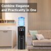 ICEPURE Water Dispenser with Ice Maker, 3-in-1 Hot and Cold Water Cooler with Built-in Bullet Ice Maker Machine, 26.5lbs/24H, Top Loading for 3-5...