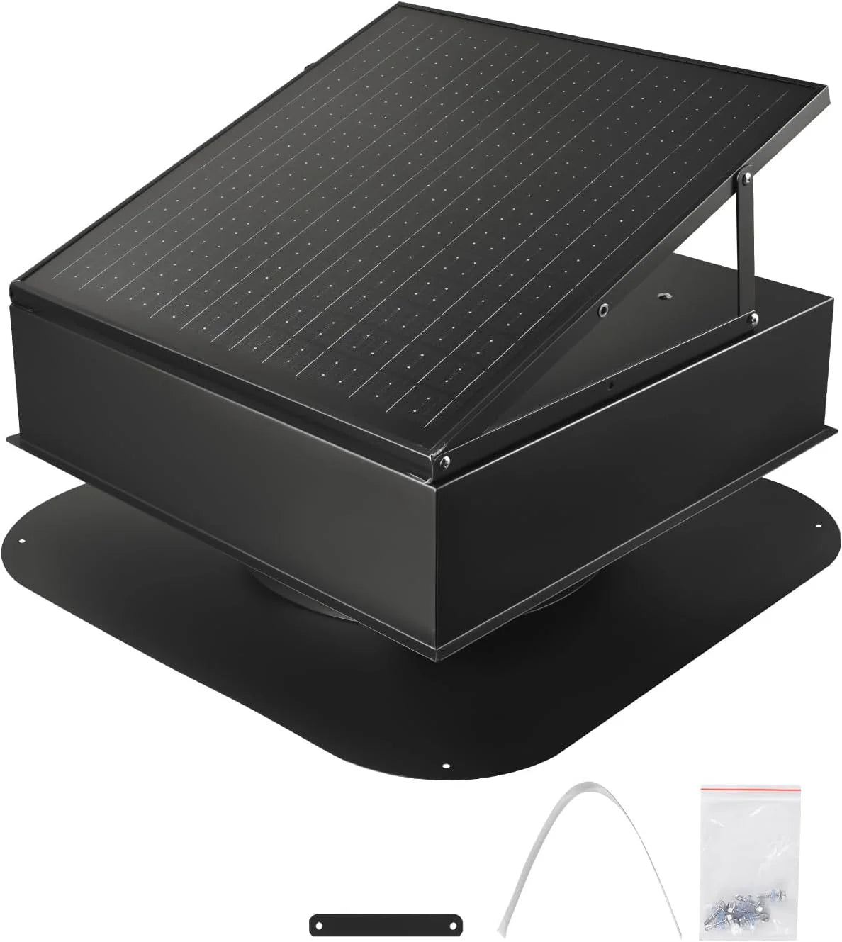Roof attic exhaust fan, 50-watt intelligent solar roof ventilation fan, equipped with thermostat, remote control, 3000 cubic feet per minute...