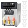 2200W Commercial Ice Cream Machine, 3 Flavor Soft Serve Ice Cream Machine, 5.3-7.4 Gal/Hr, with LCD Touch Screen, Automatic Cleaning, High...