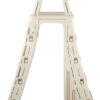 Confer Plastics 7200 Roll Guard 48" to 56" Adjustable A Frame Safety Ladder for Above Ground Outdoor Patio Swimming Pool Platform Ladder with Step...