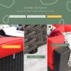 Devoko 5 Pieces Patio Furniture Sets All Weather Outdoor Sectional Patio Sofa Manual Weaving Wicker Rattan Patio Seating Sofas with Cushion and...