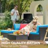 Devoko 5 Pieces Patio Furniture Sets All Weather Outdoor Sectional Patio Sofa Manual Weaving Wicker Rattan Patio Seating Sofas with Cushion and...