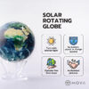 MOVA 4.5" Self-Rotating Globe Earth with Clouds, Light Powered