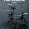 Electric Scooter with Large Basket, 550W Motor