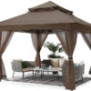 13x13 Gazebo Tent Outdoor Pop up Gazebo Canopy Shelter with Mosquito Netting