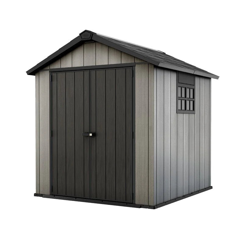 a9fd28ccf1034dad7b87f9c54f90e71af1f9336454677f259acf64e283ffa117 Oakland 7.5 ft. W x 7.5 ft. D Plastic Storage Shed