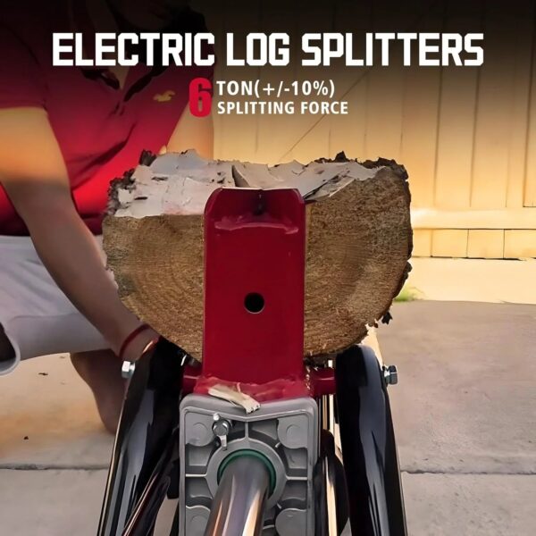 PowerSmart Electric Log Splitter 7-Ton - Efficient Wood Splitter with 3500 Motor Speed, 15 Amp, Horizontal Full Beam Design and Steel Wedge for...