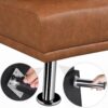 Yaheetech Convertible Sofa Bed Adjustable Couch Sleeper Modern Faux Leather Home Recliner Reversible Loveseat Folding Daybed Guest Bed, Removable...
